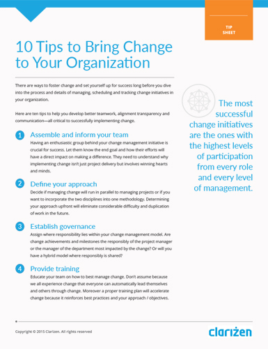 10 Tips to Bring Change to Your Organization