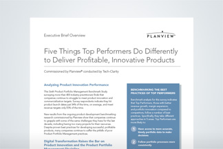 Five Things Top Performers Do Differently to Deliver Profitable, Innovative Products