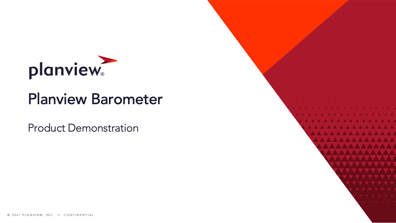 Planview Barometer Product Demonstration