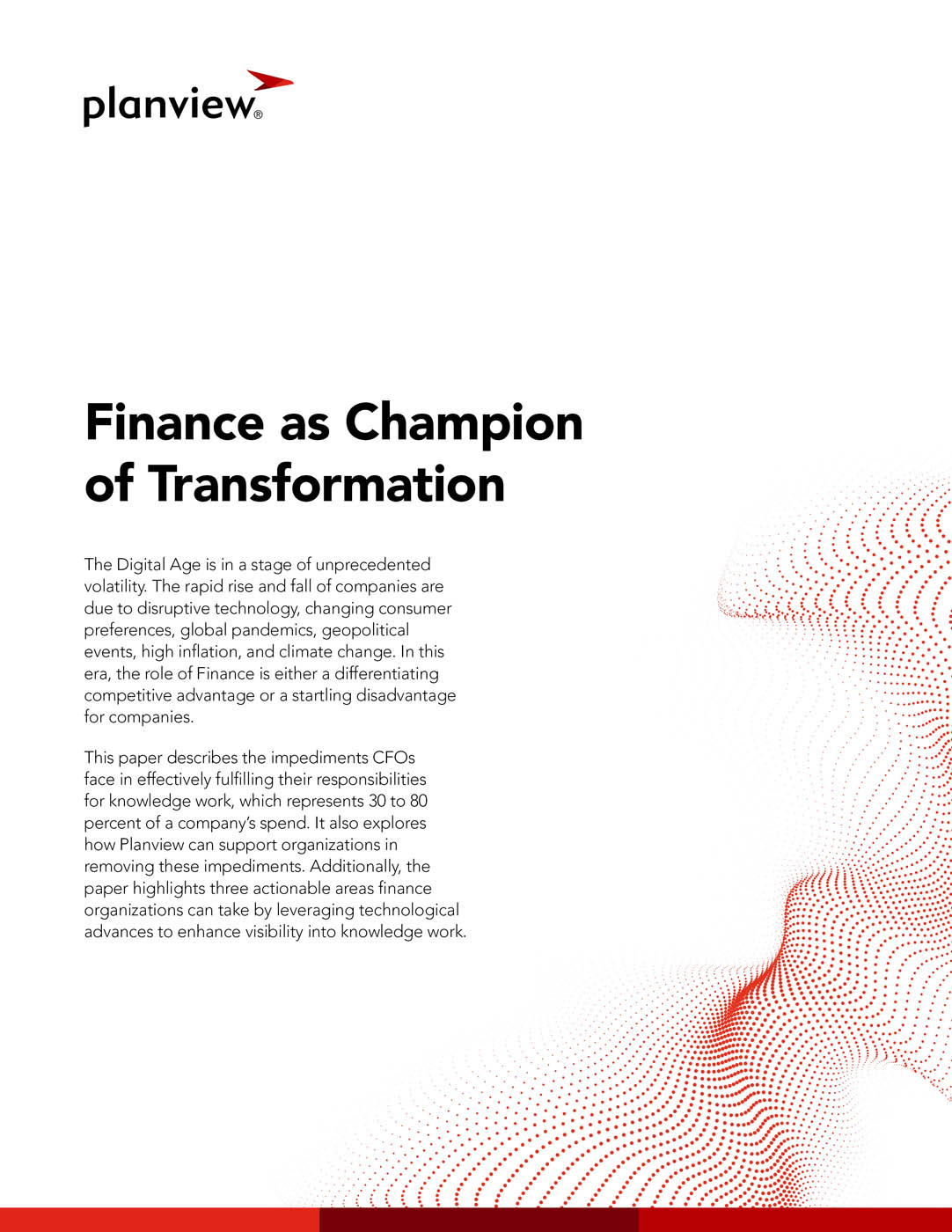 Finance as Champion of Transformation