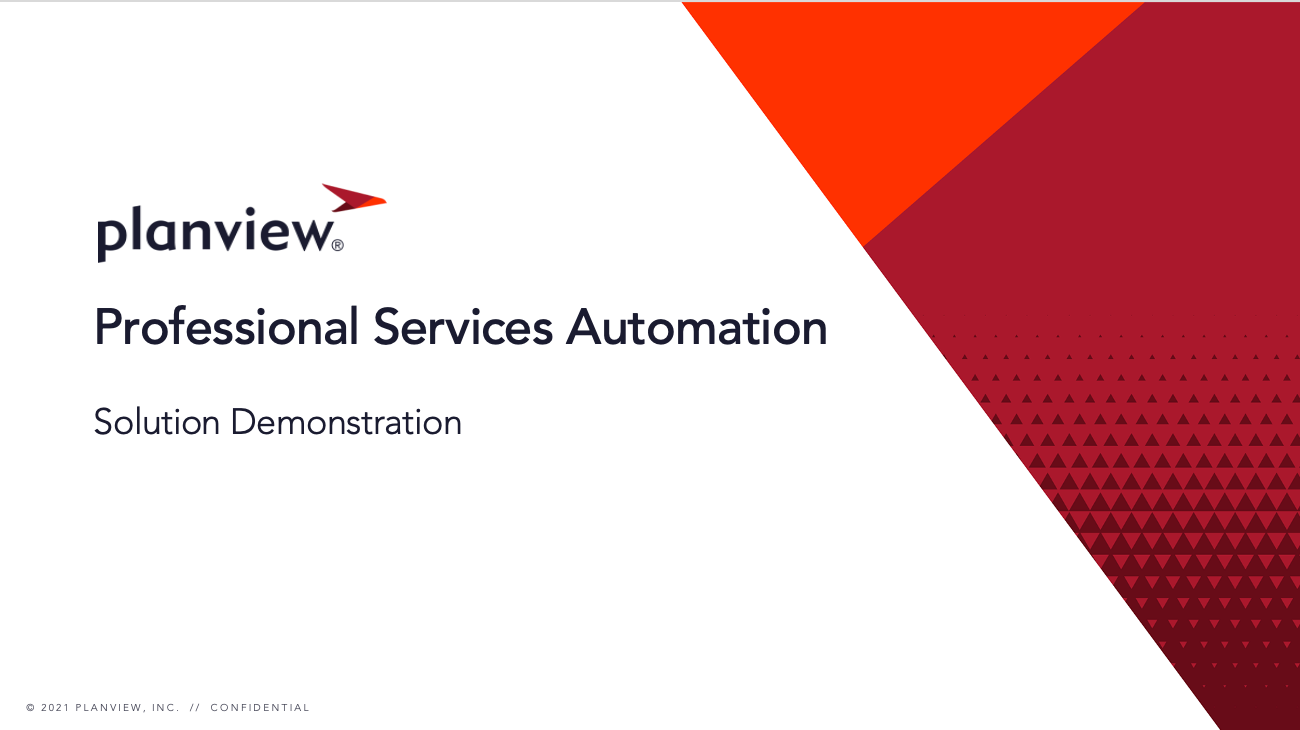 La solution d'automatisation des services professionnels (PSA) de Planview