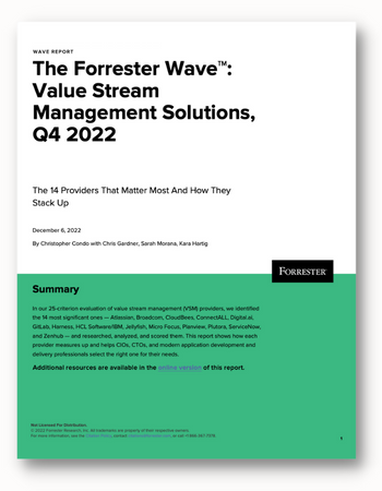 The Forrester Wave™: Value Stream Management, Q4 2022