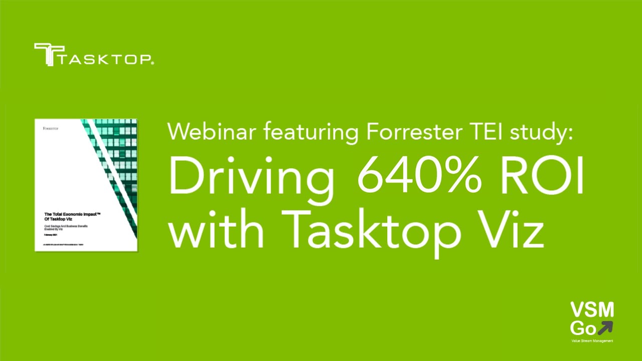 Webinar featuring Forrester TEI study: Driving 640% ROI with Tasktop Viz