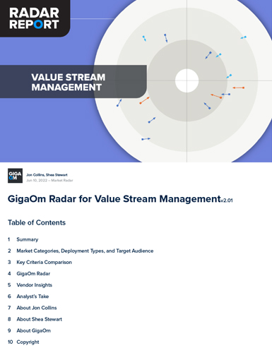 GigaOm Radar for Value Stream Management