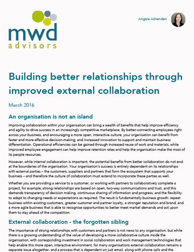 Building better relationships through improved external collaboration