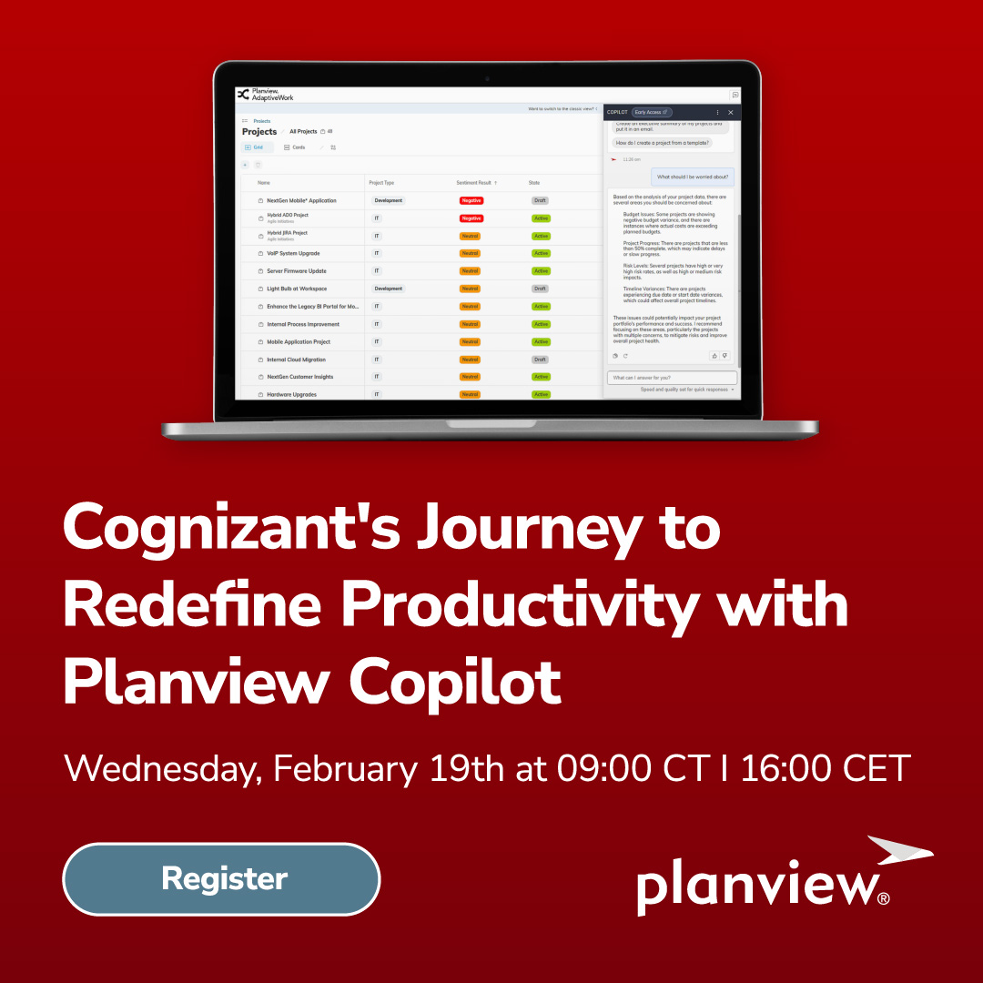 Cognizant's Journey to Redefine Productivity with Planview Copilot