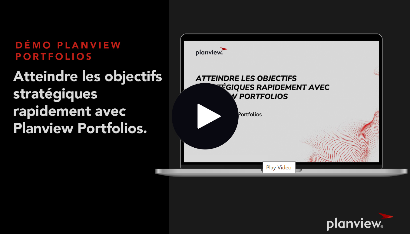 Démo produit de Planview Portfolios