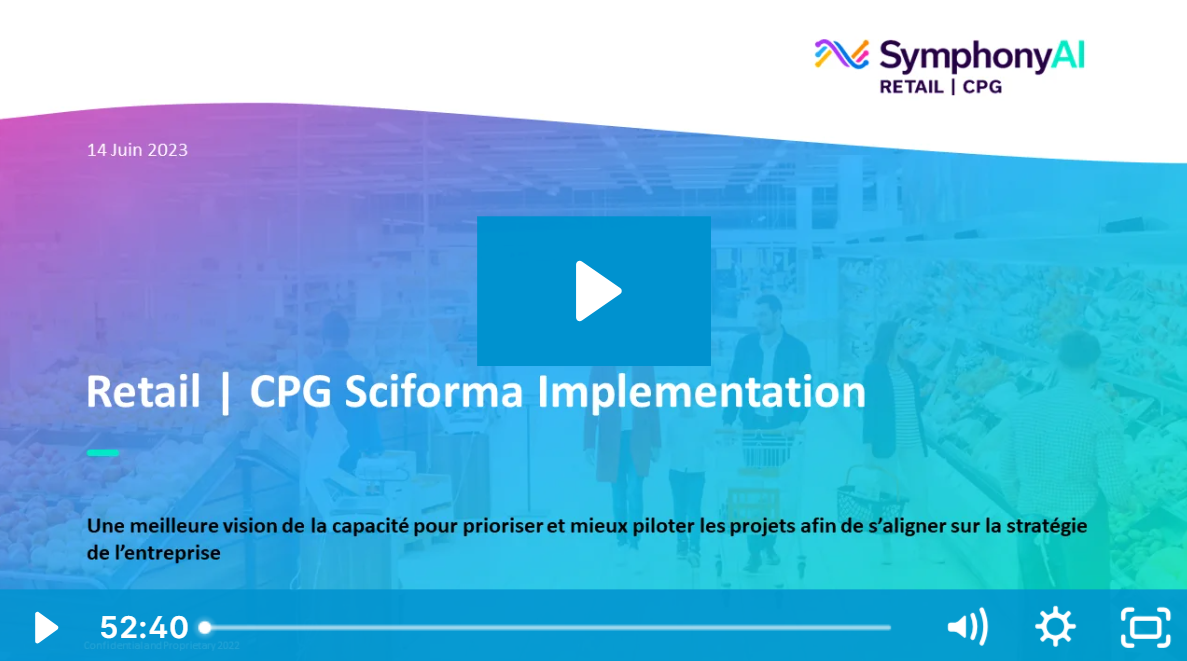 SymphonyAI Retail CPG a doublé ses projets stratégiques avec Sciforma